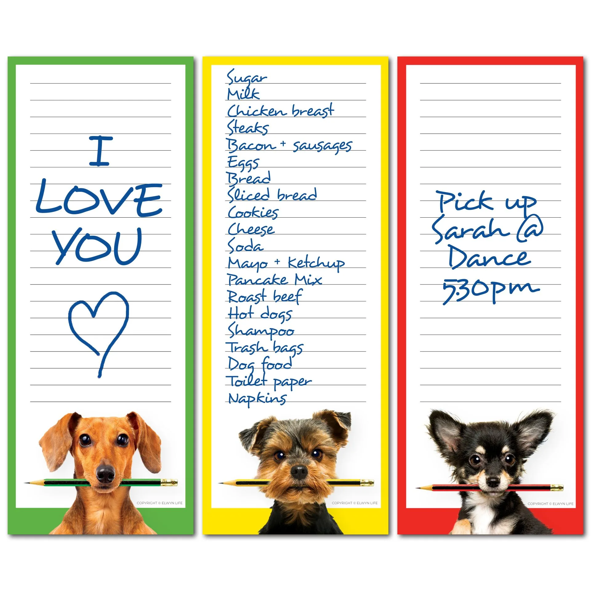 Funny Dogs Magnetic Notepads for Fridge
